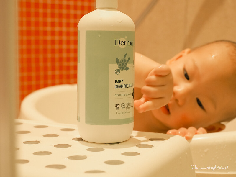 Derma 寶寶洗髮沐浴露不流淚配方，盥洗簡單方便之外無額外香精